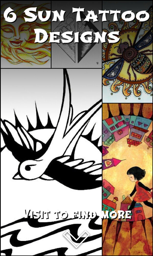 6 Sun Tattoo Designs