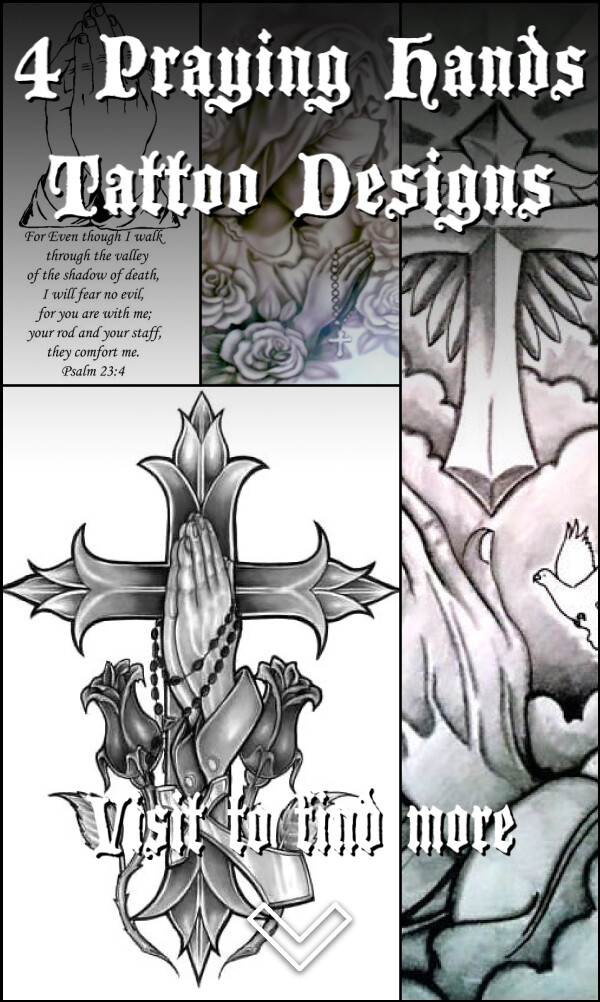 4 Praying Hands Tattoo Designs