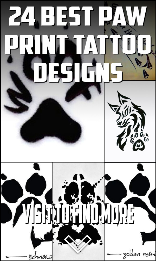24 Best Paw Print Tattoo Designs
