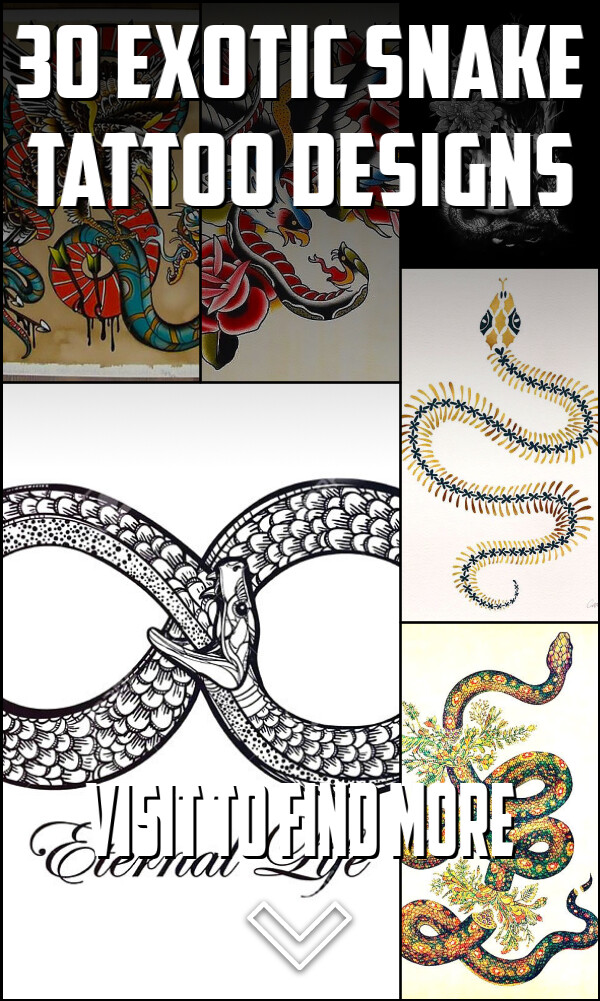 30 Exotic Snake Tattoo Designs