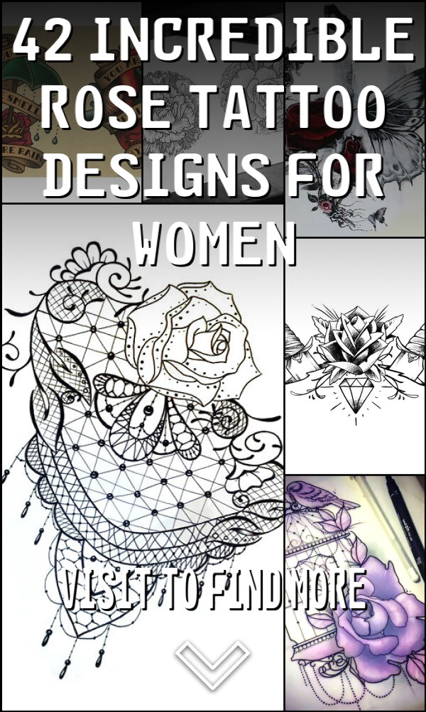 42 Incredible Rose Tattoo Designs for Women