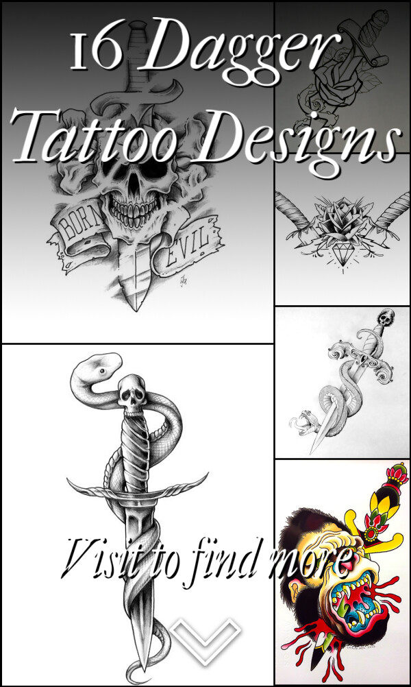 16 Dagger Tattoo Designs