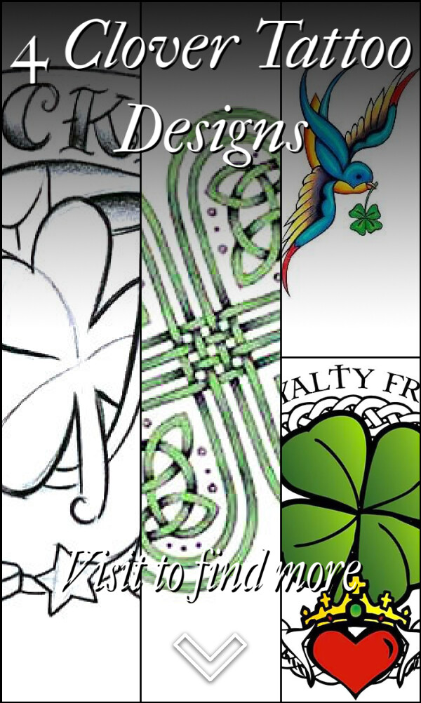 4 Clover Tattoo Designs