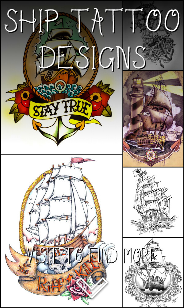 16 Ship Tattoo Designs