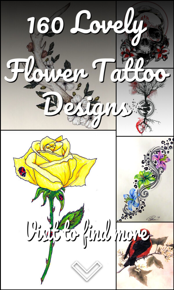 160 Lovely Flower Tattoo Designs