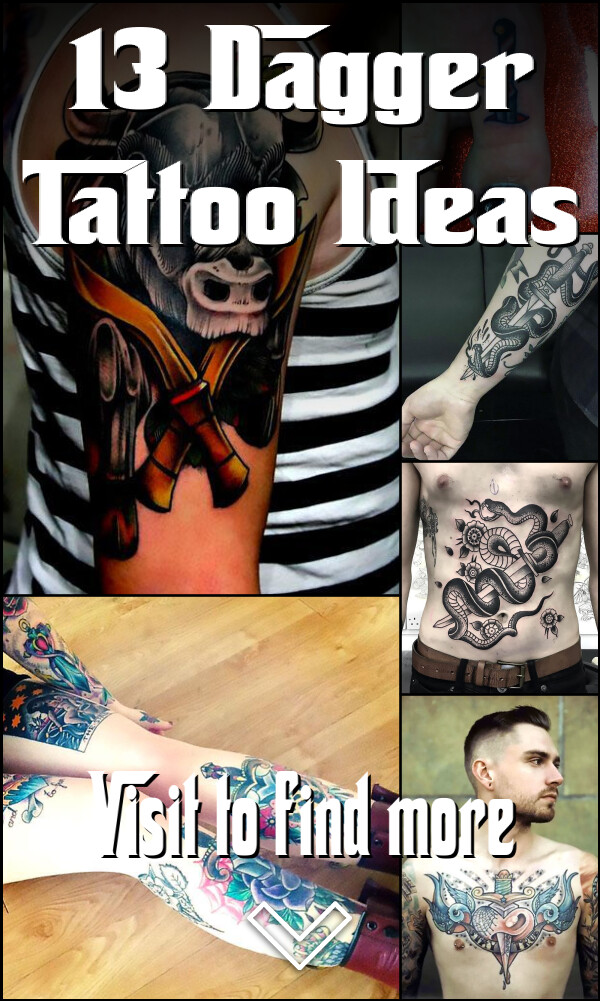 13 Dagger Tattoo Ideas