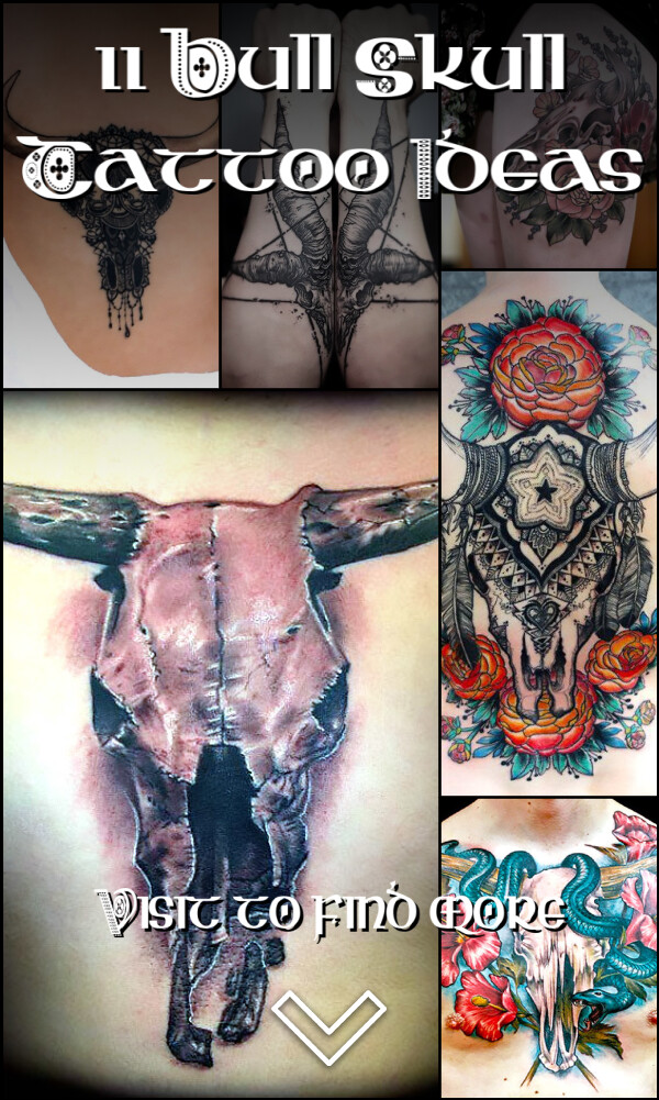 11 Bull Skull Tattoo Ideas