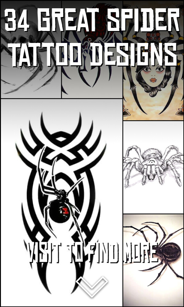 34 Great Spider Tattoo Designs