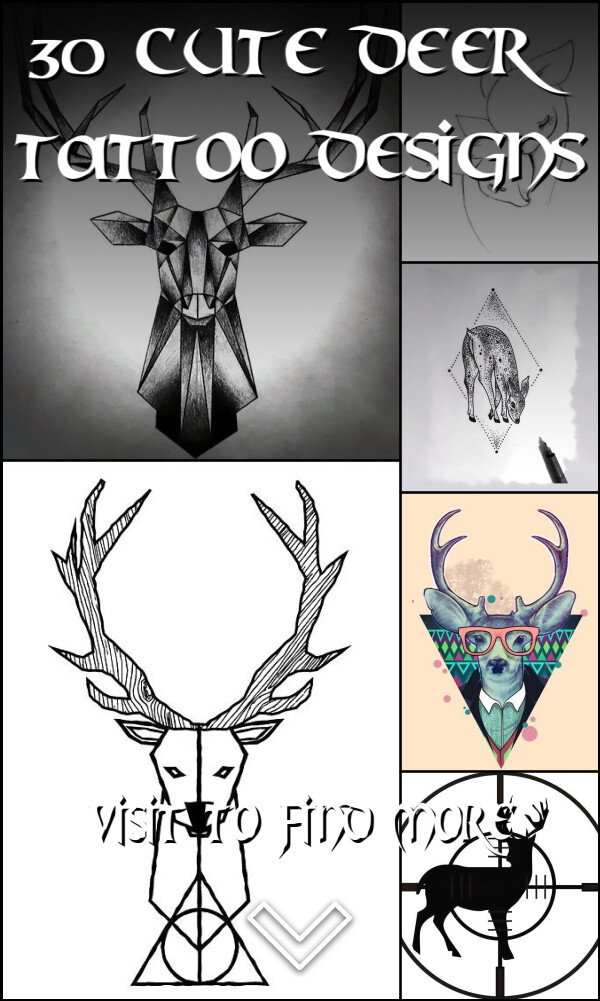 30 Cute Deer Tattoo Designs