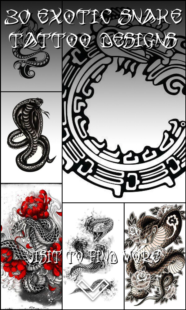 30 Exotic Snake Tattoo Designs
