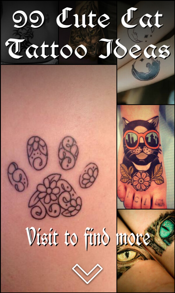 99 Cute Cat Tattoo Ideas