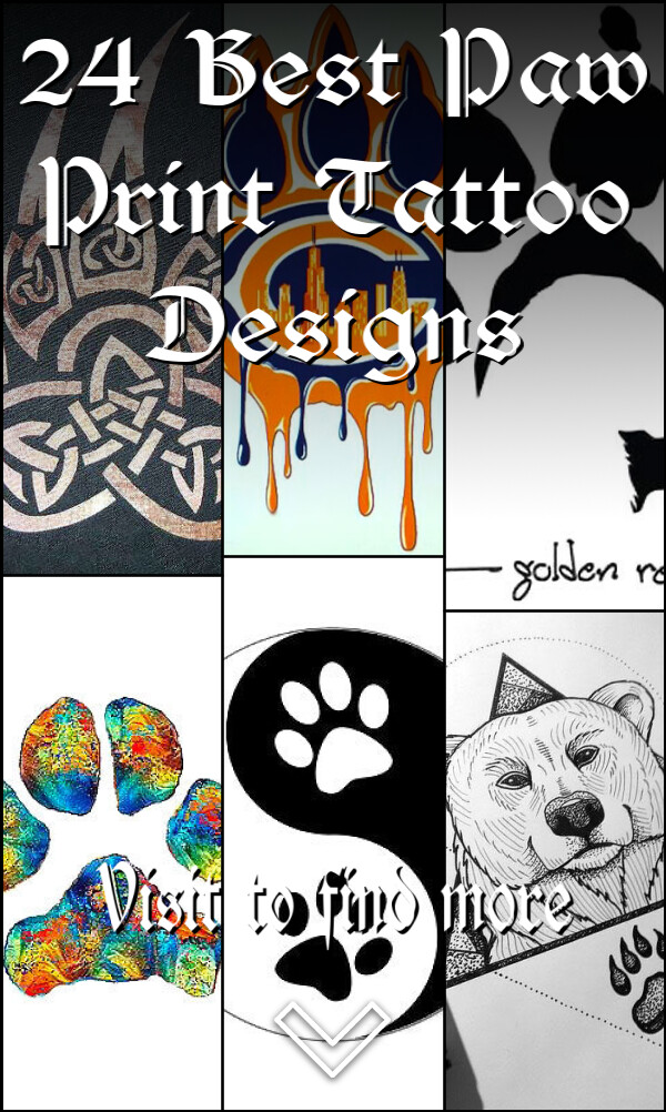 24 Best Paw Print Tattoo Designs