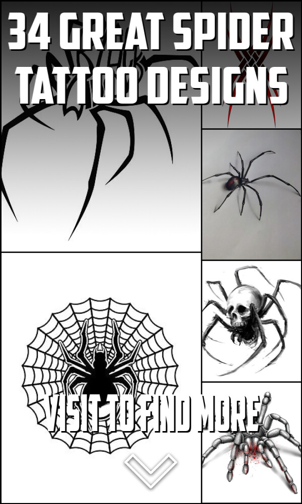 34 Great Spider Tattoo Designs
