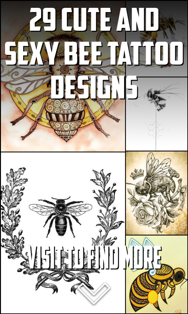 29 Cute and Sexy Bee Tattoo Designs