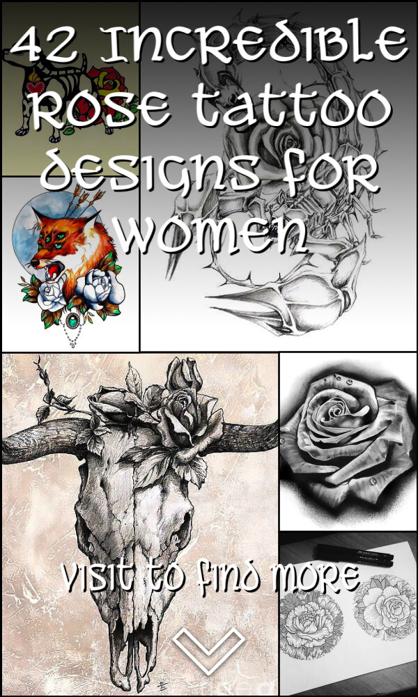 42 Incredible Rose Tattoo Designs for Women