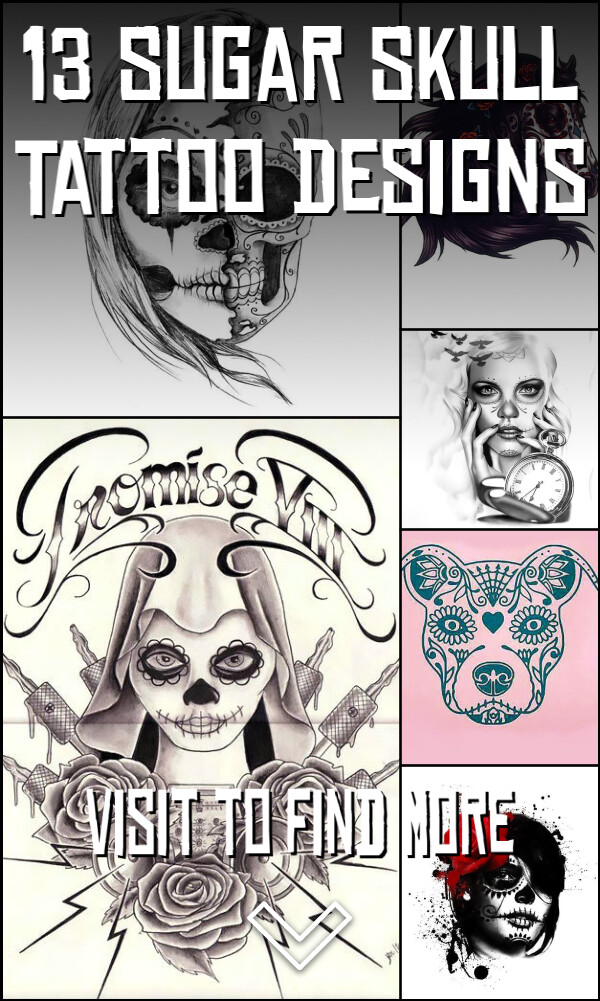 13 Sugar Skull Tattoo Designs