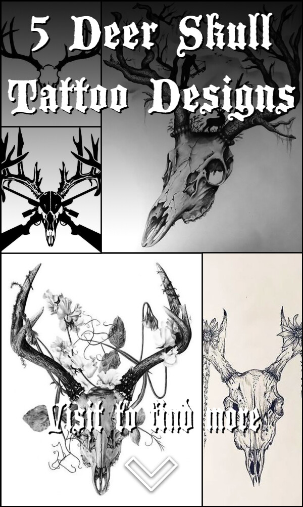 5 Deer Skull Tattoo Designs