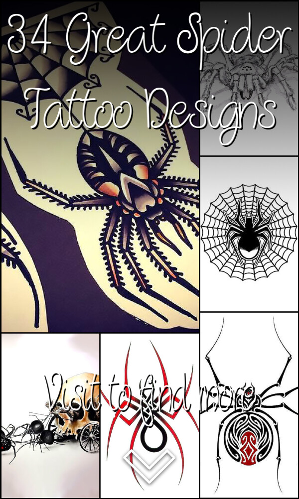 34 Great Spider Tattoo Designs