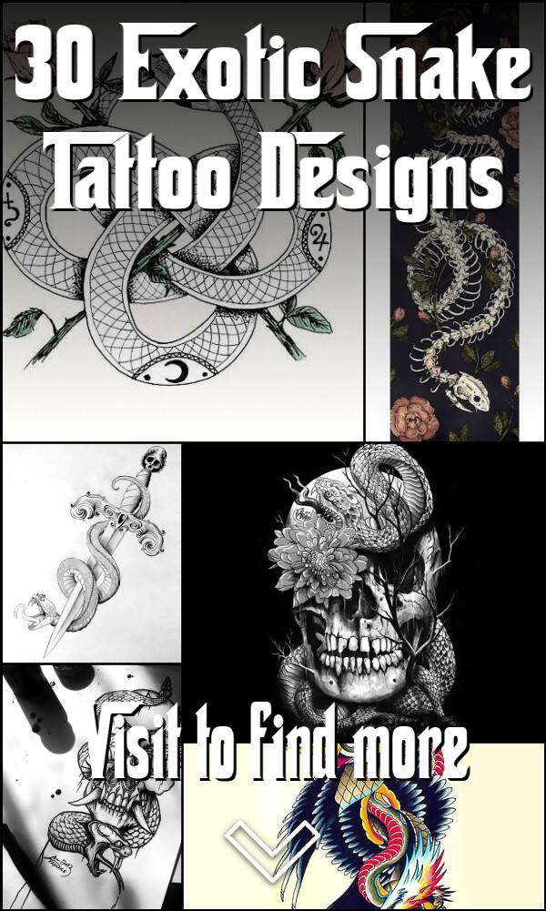 30 Exotic Snake Tattoo Designs