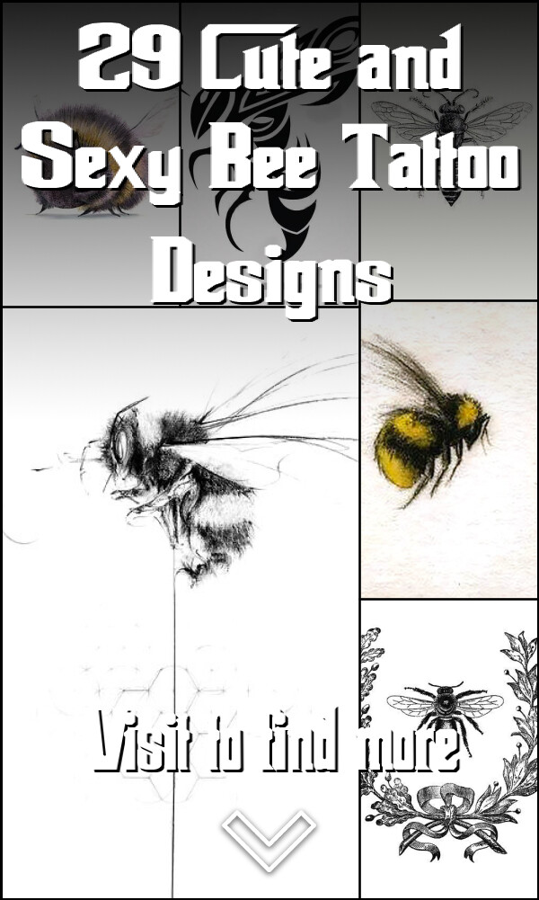 29 Cute and Sexy Bee Tattoo Designs