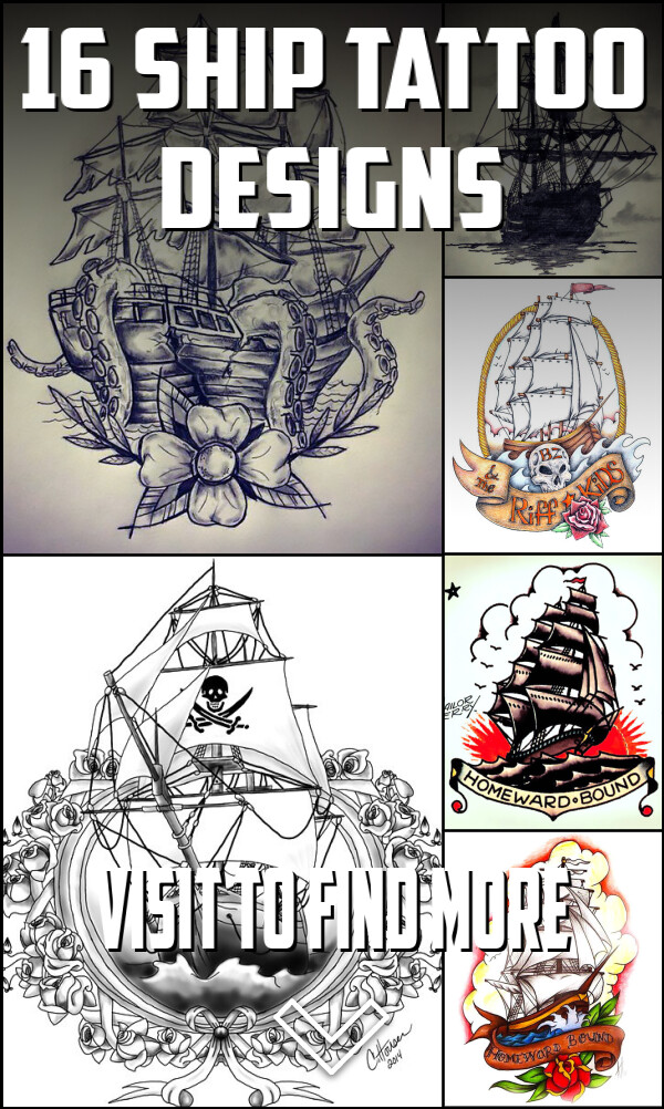 16 Ship Tattoo Designs