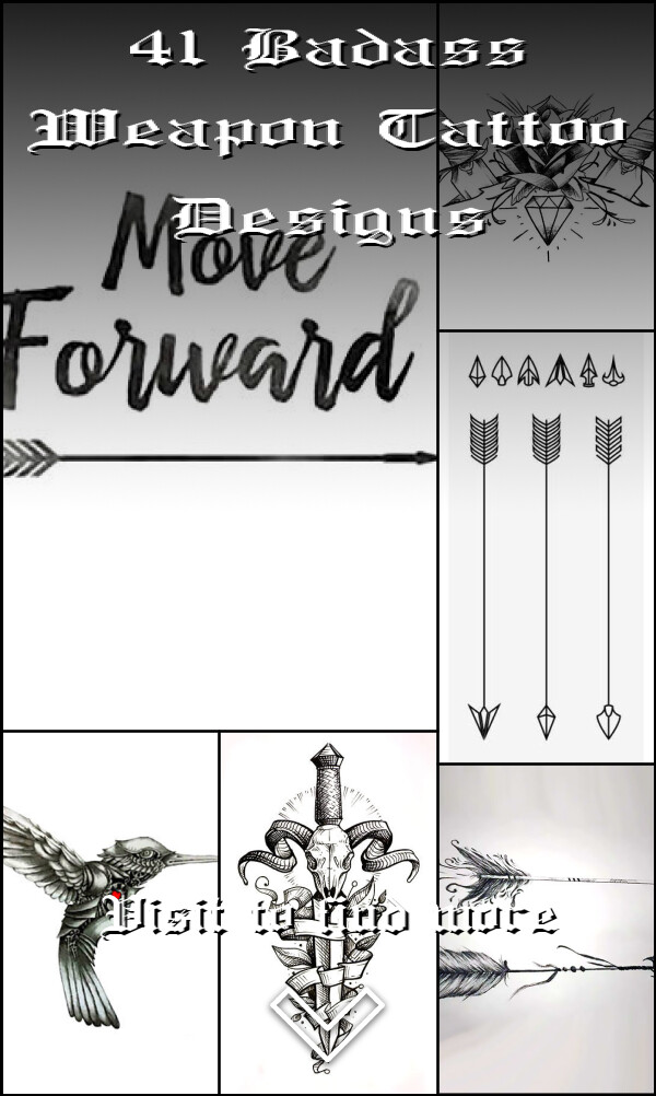 41 Badass Weapon Tattoo Designs