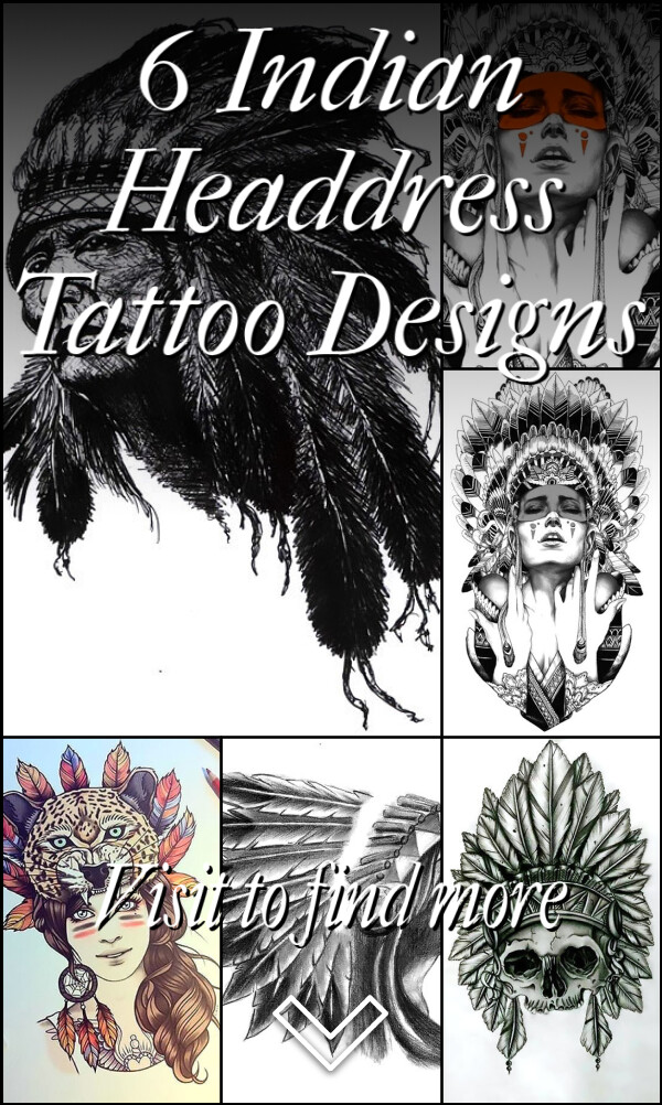 6 Indian Headdress Tattoo Designs