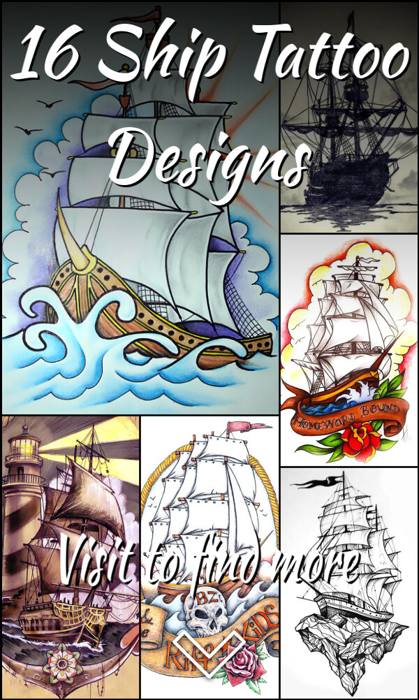 16 Ship Tattoo Designs