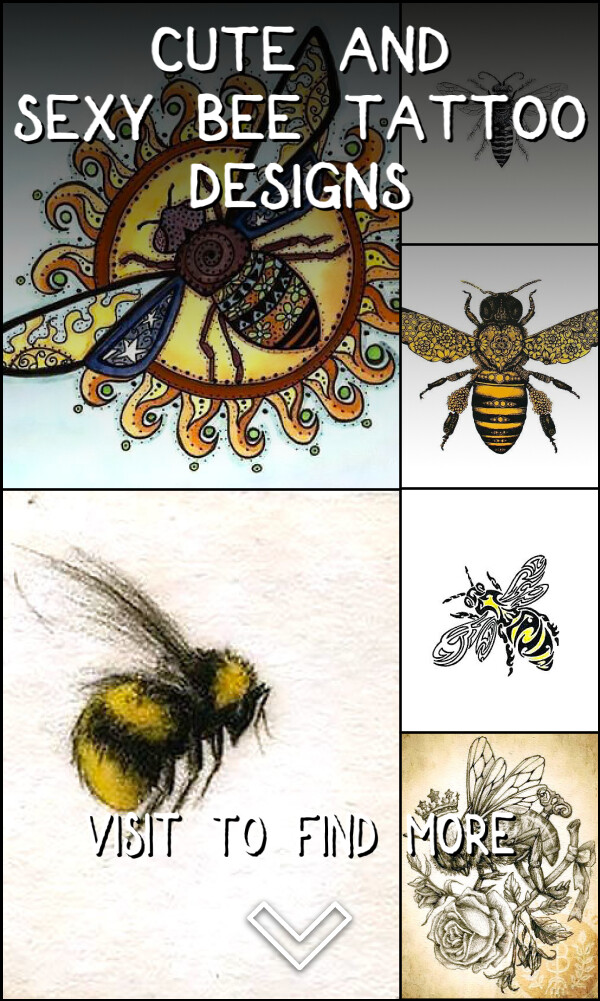 29 Cute and Sexy Bee Tattoo Designs