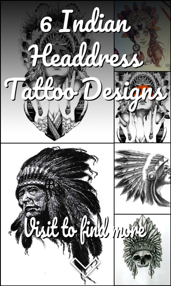 6 Indian Headdress Tattoo Designs