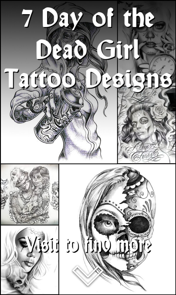 7 Day of the Dead Girl Tattoo Designs