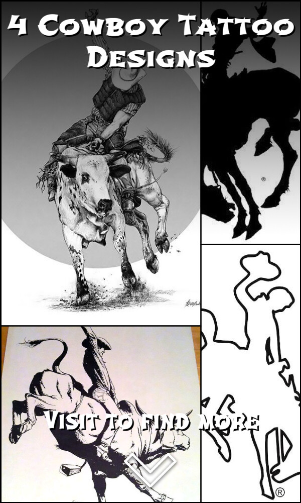 4 Cowboy Tattoo Designs