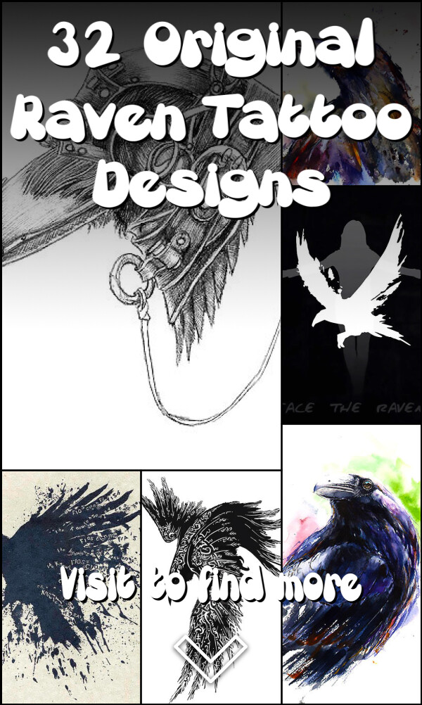 32 Original Raven Tattoo Designs