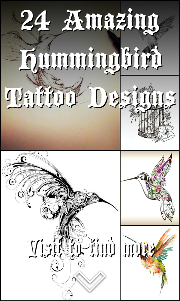 24 Amazing Hummingbird Tattoo Designs