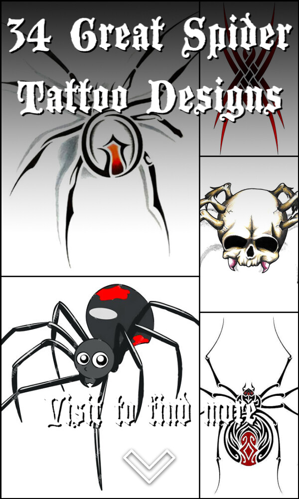 34 Great Spider Tattoo Designs