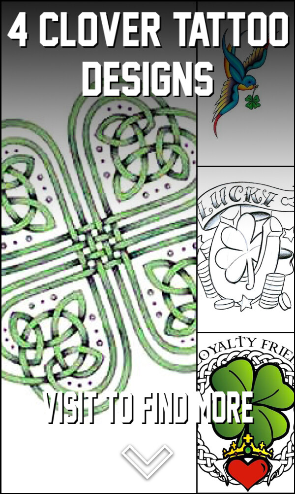 4 Clover Tattoo Designs