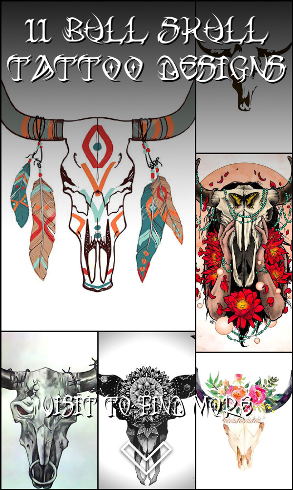 11 Bull Skull Tattoo Designs
