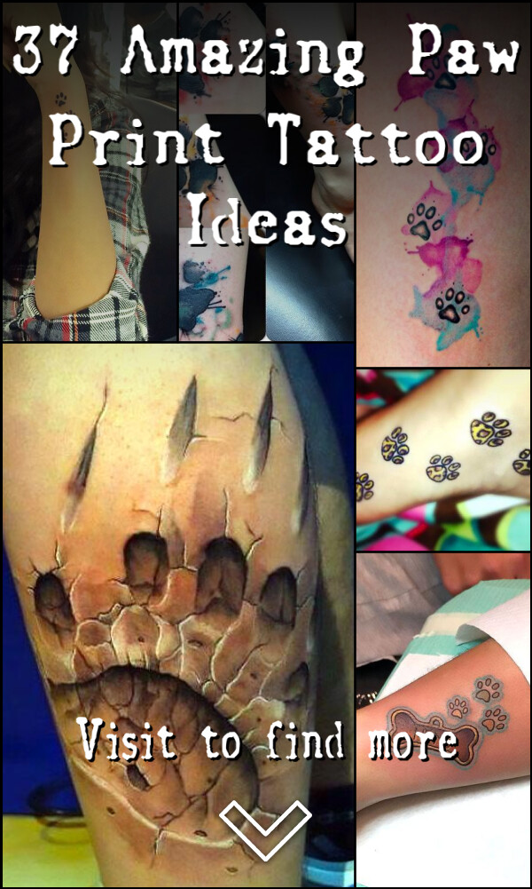 37 Amazing Paw Print Tattoo Ideas