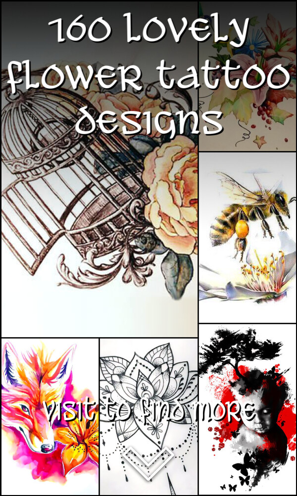 160 Lovely Flower Tattoo Designs