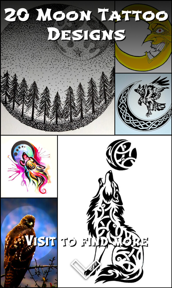 20 Moon Tattoo Designs