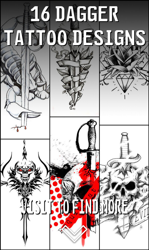 16 Dagger Tattoo Designs