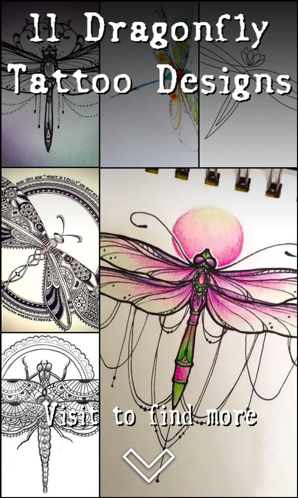 11 Dragonfly Tattoo Designs