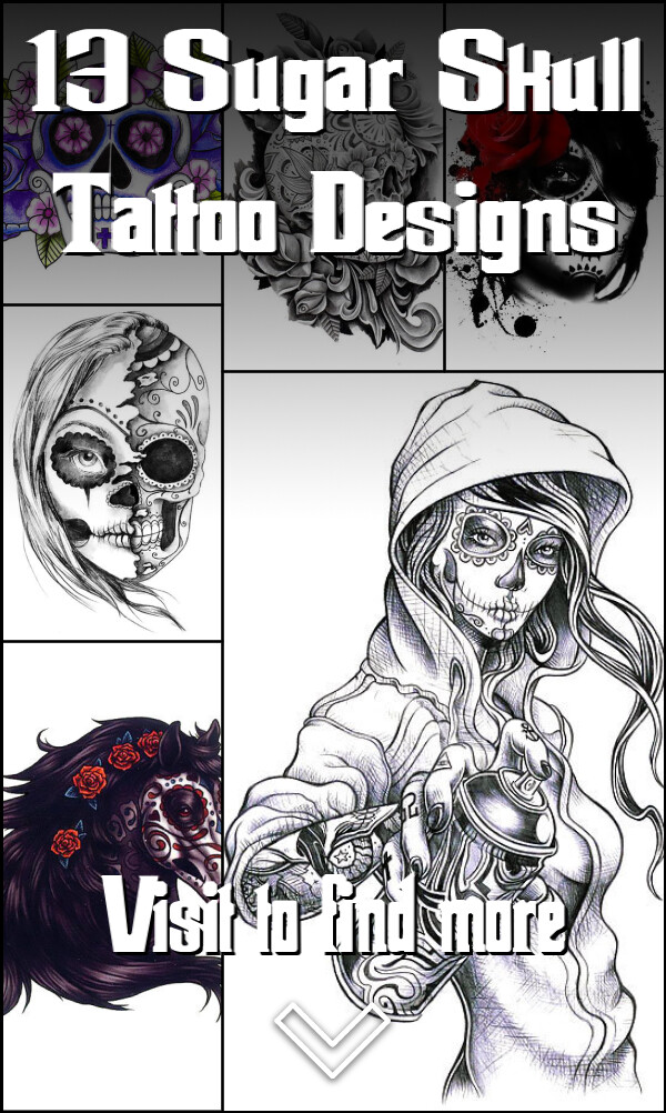 13 Sugar Skull Tattoo Designs