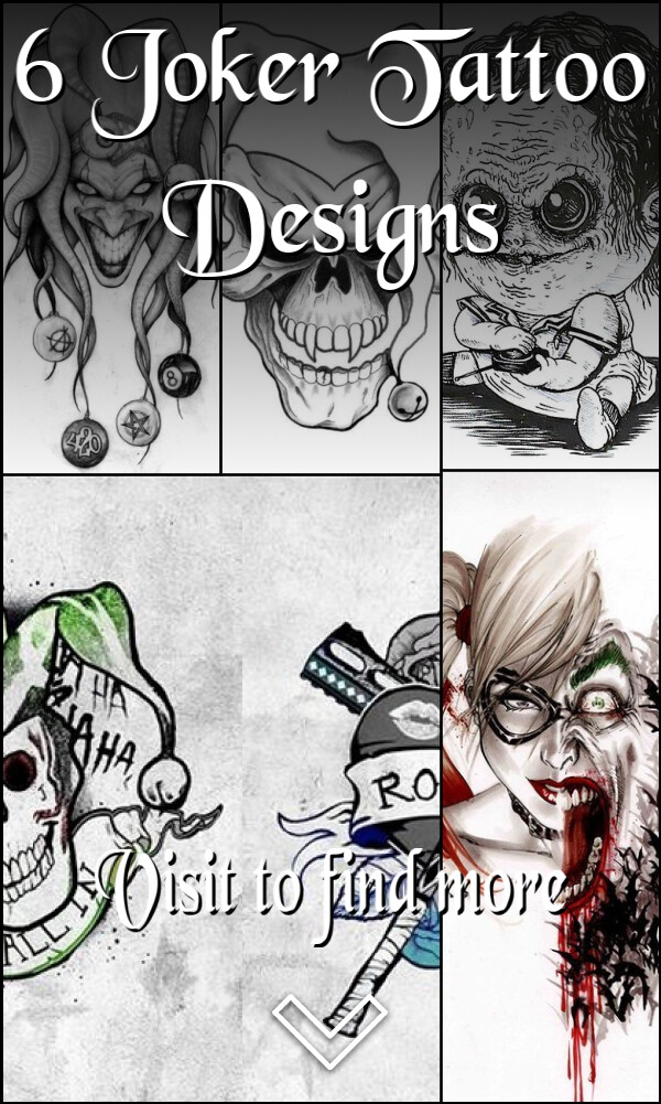 6 Joker Tattoo Designs