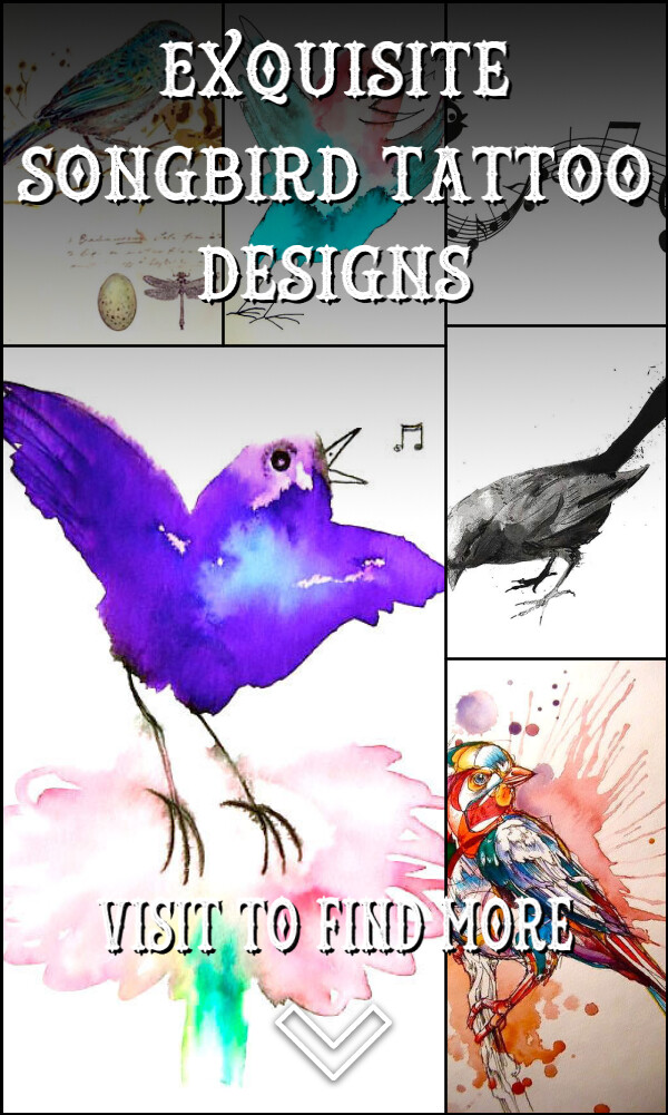 13 Exquisite Songbird Tattoo Designs