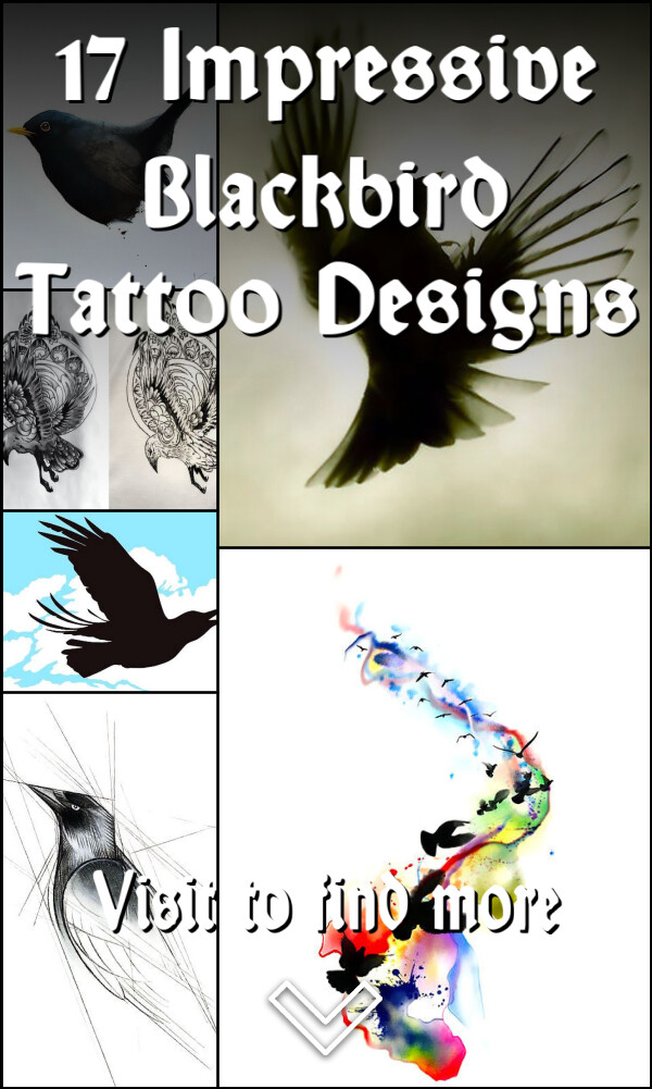 17 Impressive Blackbird Tattoo Designs