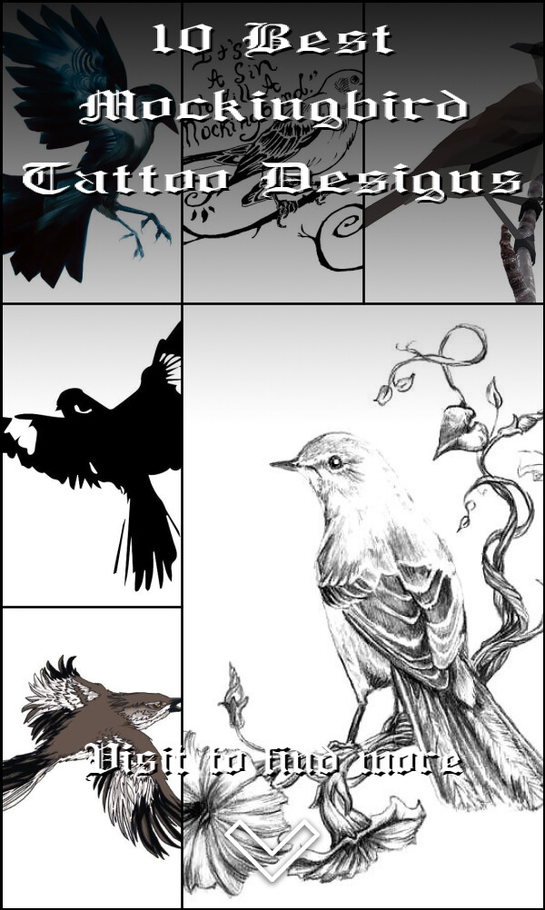 10 Best Mockingbird Tattoo Designs