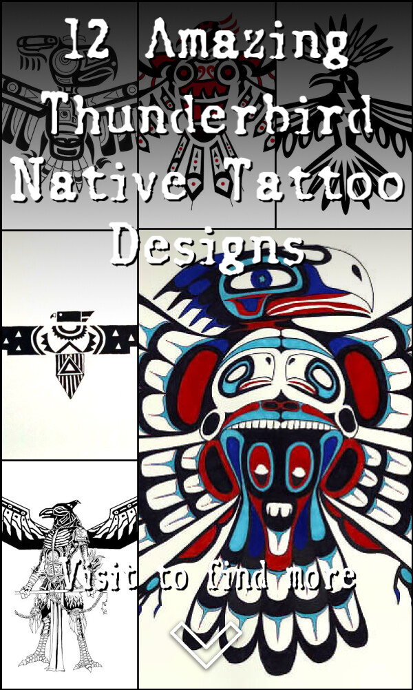 12 Amazing Thunderbird Native Tattoo Designs