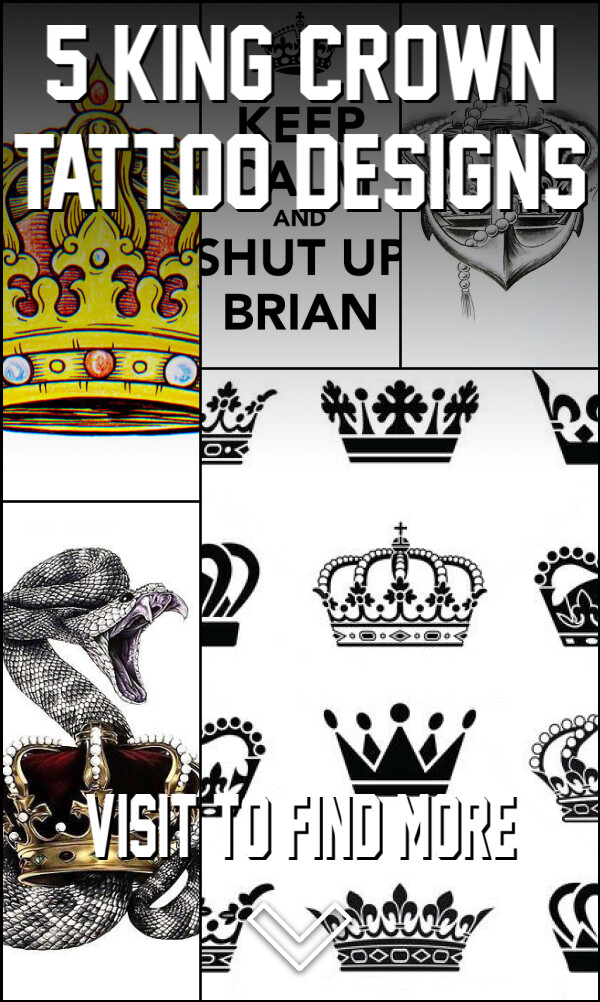 5 King Crown Tattoo Designs