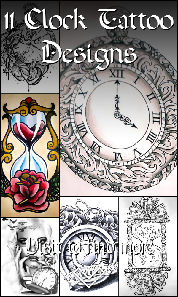 11 Clock Tattoo Designs